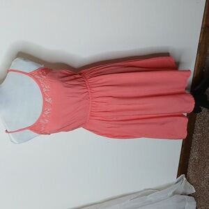 Divided H&M pink floral lace mini dress size medium